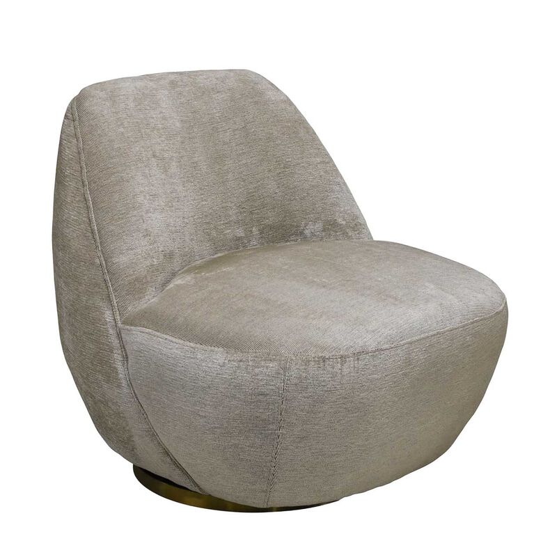 Baxter Tobias Swivel Chair - Warm Grey image number 0